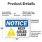Signmission Keep Aisles Clear, 14 in W x Rectangle, Plastic OS-2PACK-NS-P-1014-L-15841 - alternate 7